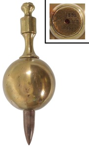 Unmarked: Massive Globular Brass Plumb Bob