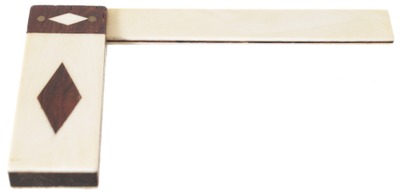 Unmarked: Laminated Bone & R'wood Try Square