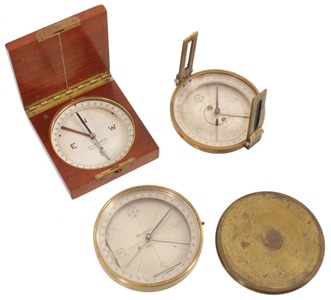 W. & L.E. Gurley, Troy, New York: Three Extra Clean Compasses