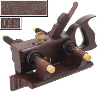 Sandusky Tool Company, Sandusky, Ohio, No. 132: Handled Rosewood Plow Plane