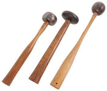 Unmarked: Set Of Three Stone Wkrs. "Napping" Hammers