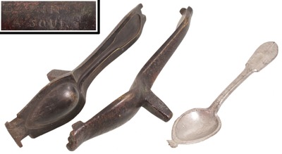 Bazan à Soue, France: Early Bronze Mold For Pewter Spoons