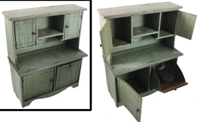 Unmarked: Child's Toy Model Of Hoosier Cabinet