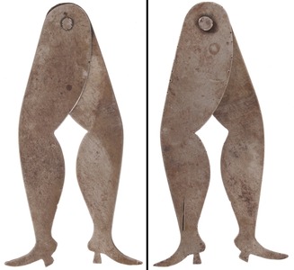 Unmarked: Pair Of Early "Ladyleg" Calipers
