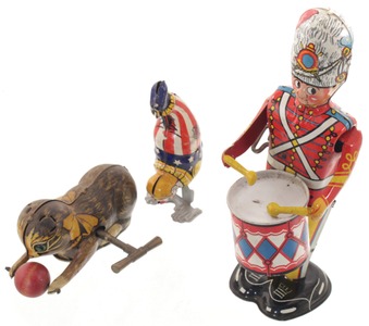 Assorted Makers: Three Extra Clean Tin Wind-Up Toys
