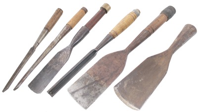 Assorted Makers: Lot Of Timber Framing Edge Tools