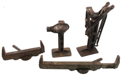 Assorted Makers: Two Early Cast Iron Automotive Jacks