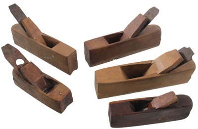 Assorted Makers: Wkg. Set Of Five S'wrights H/R Molding Planes