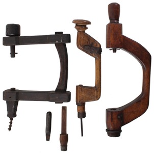 Assorted Makers: Three "Primitive Bit Braces