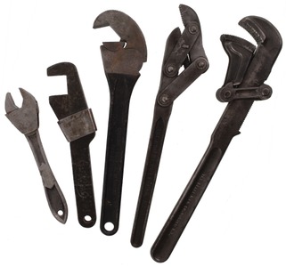 Assorted Makers: Five Quick Adjust Wrenches