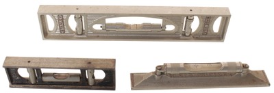 Stanley Rule & Level: Three Clean Cast Iron Levels