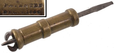 Jacob W. Switzer, Basil, Ohio: Early Patent Brass Screwdriver