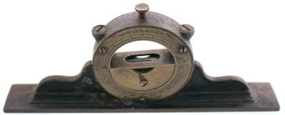 Davis Level & Tool Company, Springfield, Massachusetts, No. 1: Early Patent Inclinometer Level