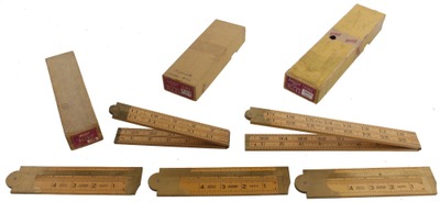 Lufkin Rule Company, Saginaw, Michigan: Three Orig. Boxes Of Folding Rules