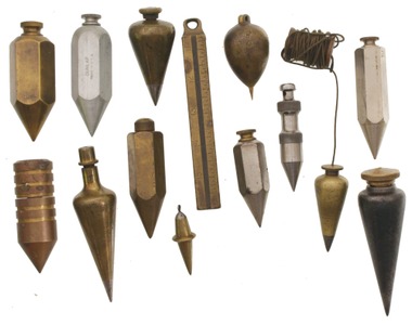 Unmarked: Lot Of Brass & Iron Plumb Bobs