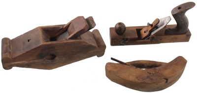 Unmarked: Three Craftsman Made Wooden Plane