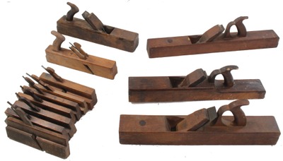Assorted Makers: Wkg. Set Of Wooden Woodworking Planes