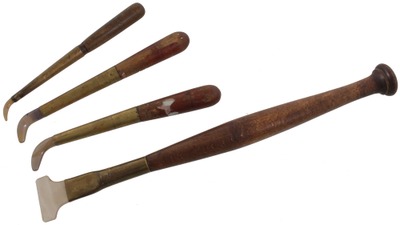 Unmarked: Set Of Four Agate Burnishers