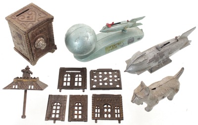 Assorted Makers: Five Still And Mechanical Banks