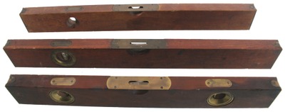 Baker, Mc Millen Company, Akron, Ohio: Three Clean Mahogany Spirit Levels