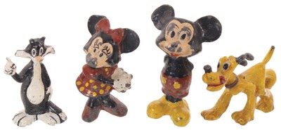Assorted Makers: Four Cast Iron Cartoon Characters