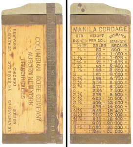 Kerby & Bro. Makers, New York, New York: Columbian Rope Co. Advertising Rope Cal