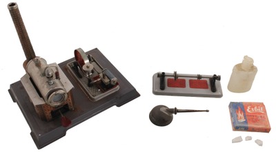 Unmarked: Ca. 1950's Toy Steam Engine