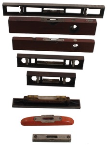 Stanley Rule & Level: Seven Cast Iron & Wooden Levels