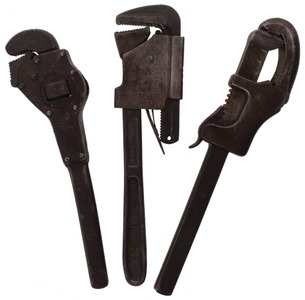 Assorted Makers: Three Quick Adjust Pipe Wrenches