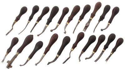 C.S. Osborne & Company, Newark, New Jersey: Wkg. Set Of Clean Leather Wkr. Tools