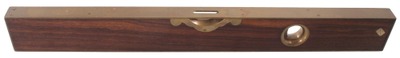 Unmarked: Fully Brass Strapped Mahogany Level