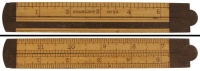 Stanley Rule & Level, No. 35: Rare 12" Caliper Folding Rule