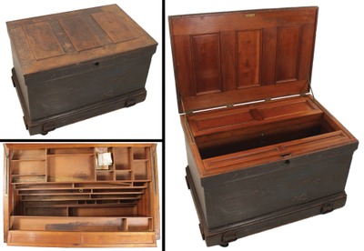 Unmarked: Early Dovetailed Pin Tool Chest