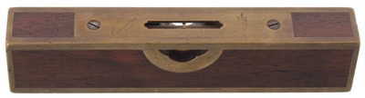 Stratton Brothers, Greenfield, Massachusetts, No. 10: Rare Early Six-Inch Brass Bound Level