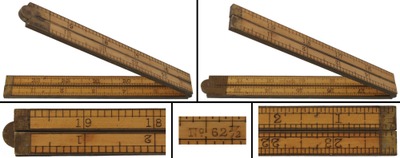 STANLEY (Unmarked), No. 62 1/2: Rare Special Order Folding Rule