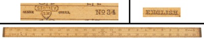 Stanley Rule & Level, No. 34: Maple Body Saddler's Rule