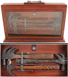 Assorted Makers: Collector's Display Of Claw Hammers