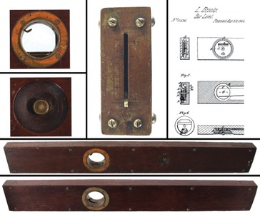 Brooks, Lebbius/Great Falls, Nh: Rare Early Patent Inclinometer Level