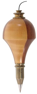 Unmarked: Unus. Laminated Body Wood & Brass Plumb Bob