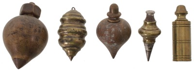 Assorted Makers: Five Interesting Brass Plumb Bob