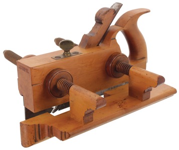 G.W. Denison, Winthrop, Connecticut: Handled Boxwood Plow Plane