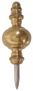 Unmarked: Showy Turned Brass Plumb Bob