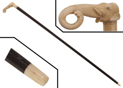 Unmarked: Ebony Shaft G'man's Walking Stick
