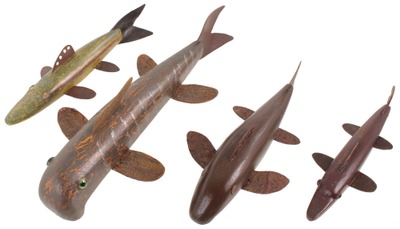 Robert Lindner, Clarence, New York: 4 Chautauqua Lake Spear Fishing Decoys
