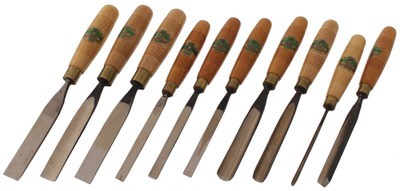 Henry Taylor, Acorn Works, Sheffield, England: Ten Extra Clean Carving Tools