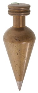 Unmarked: Unus. Conical Form Plumb Bob