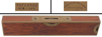 Stratton Brothers (Unmarked), No. 10: Brass Bound Mahogany Level