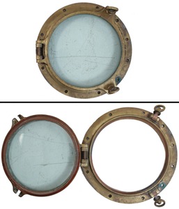 Unmarked: Massive Solid Brass Ship's Porthole