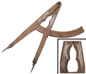 Unmarked: Massive Pair Of Wooden Calipers