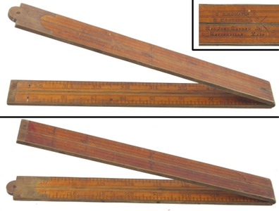 E.M. Chapin, Pine Meadow, Connecticut, No. 84 1/2: Three-Foot/Four-Fold Folding Rule